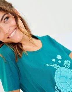 Chemise De Nuit Courte Imprimé Tortue -Lingerie Séries Magasin 703463 C01 zoomx vue5