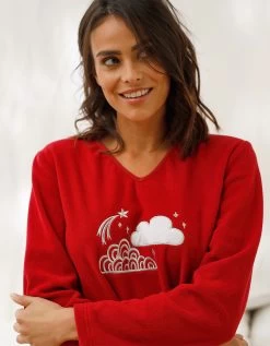 Pyjama Complet Nuages, Polaire Et Manches Longues -Lingerie Séries Magasin 703473 C01 zoomx vue3