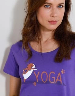 Chemise De Nuit Courte Imprimé "Yoga" -Lingerie Séries Magasin 703483 C01 zoomx vue3