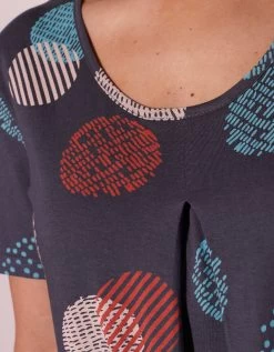 Chemise De Nuit Longue Imprimée Graphique -Lingerie Séries Magasin 703503 C01 zoomx vue6