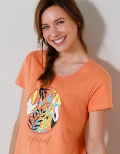 Chemise De Nuit Courte Imprimé "Tropical" -Lingerie Séries Magasin 703520 C01 zoomx vue3