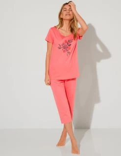 Pyjacourt Coton Imprimé "bouquet" -Lingerie Séries Magasin 703554 C01 zoomx vue4