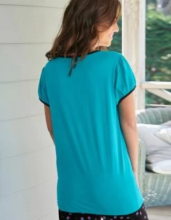 Tee-shirt Manches Courtes Coton Uni Imprimé Placé "Enjoy" -Lingerie Séries Magasin 703593 C02 zoomx vue3