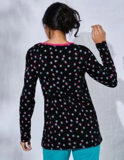 Tee-shirt Manches Longues Coton Enjoy Imprimé Pois -Lingerie Séries Magasin 703597 C01 zoomx vue3