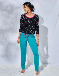 Pantalon Pyjama Coton Enjoy Uni Imprimé Placé -Lingerie Séries Magasin 703603 C02 zoomx vue5