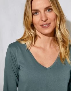 Tee-shirt Pyjama Manches Longues Imprimé Placé "pétales De Fleurs" -Lingerie Séries Magasin 703608 C01 zoomx vue5