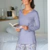 Tee-shirt Pyjama Manches Longues Uni
