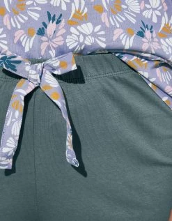 Pantacourt Pyjama Imprimé Placé "pétales De Fleurs" -Lingerie Séries Magasin 703612 01 3