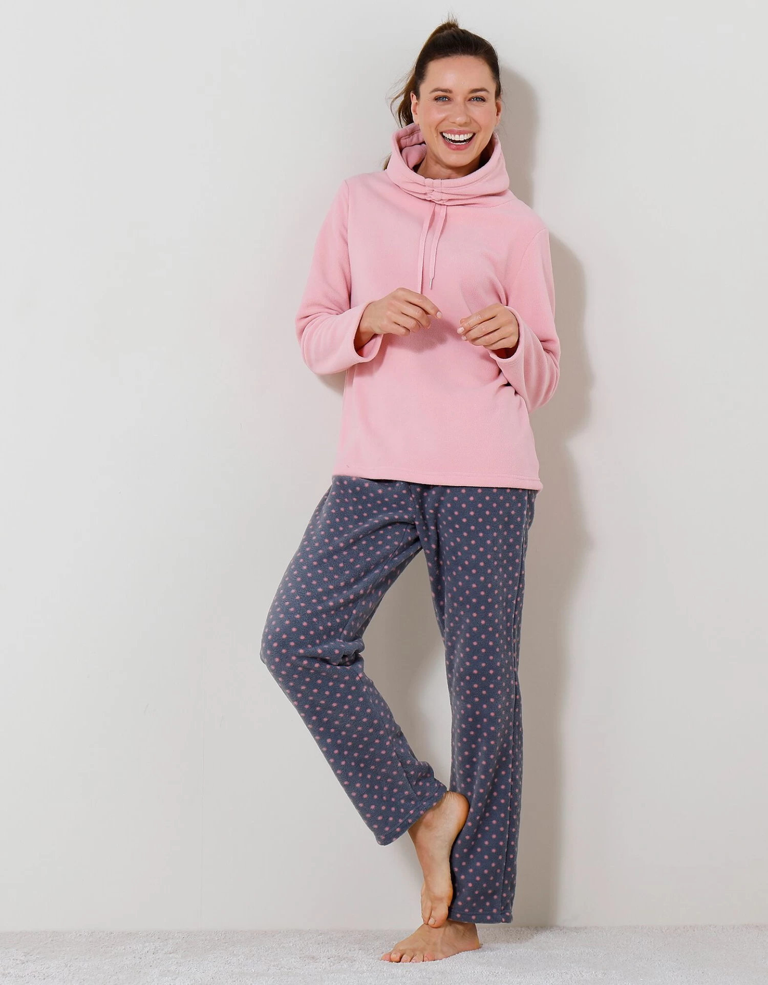 Pyjama Pantalon Col Boule Maille Polaire 2 Pyjama Pantalon Col Boule Maille Polaire – Image 2