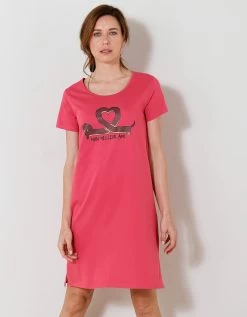 Chemise De Nuit Courte Imprimé Teckel "Mon Meilleur Ami" -Lingerie Séries Magasin 703616 C01 zoomx vue3