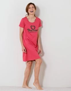 Chemise De Nuit Courte Imprimé Teckel "Mon Meilleur Ami" -Lingerie Séries Magasin 703616 C01 zoomx vue5