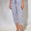 Pantacourt Pyjama Imprimé "pétales De Fleurs"