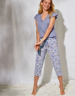 Pantacourt Pyjama Imprimé "pétales De Fleurs" 7 Pantacourt Pyjama Imprimé "pétales De Fleurs" -Lingerie Séries Magasin 703620 C01 zoomx vue3