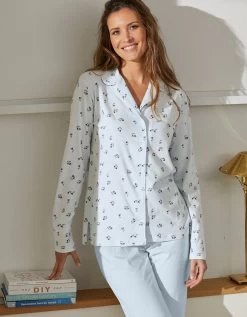 Pyjama Imprimé "tulipes" Col Tailleur Manches Longues -Lingerie Séries Magasin 703625 C00 zoomx vue3