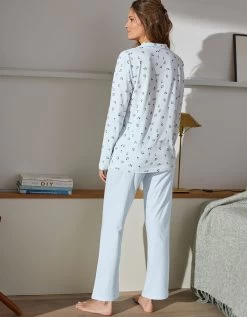 Pyjama Imprimé "tulipes" Col Tailleur Manches Longues -Lingerie Séries Magasin 703625 C00 zoomx vue7