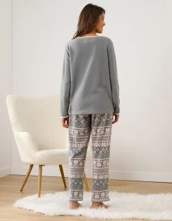 Pyjama Maille Polaire Manches Longues Imprimé Coeur -Lingerie Séries Magasin 703713 C00 zoomx vue7