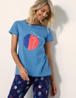 Pyjama Pantacourt Imprimé Arty -Lingerie Séries Magasin 703722 C01 zoomx vue4