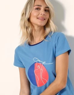 Pyjama Pantacourt Imprimé Arty -Lingerie Séries Magasin 703722 C01 zoomx vue6