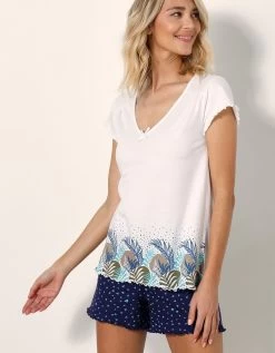 Pyjama Short Imprimé Fossile -Lingerie Séries Magasin 703725 C01 zoomx vue4