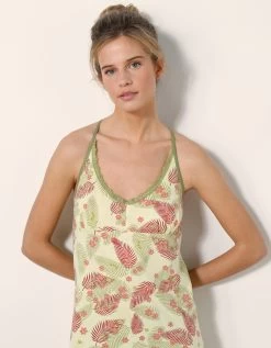 Nuisette Dos Macramé Imprimé Eglantine - Coton Modal -Lingerie Séries Magasin 703726 C01 zoomx vue4