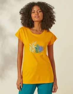 Tee-shirt De Pyjama En Coton Manches Courtes - Uni Tropical