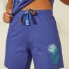 Short De Pyjama En Coton - Uni Tropical