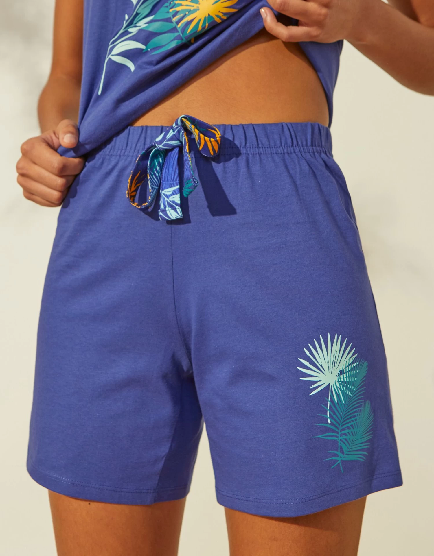 Short De Pyjama En Coton - Uni Tropical 1 Short De Pyjama En Coton - Uni Tropical