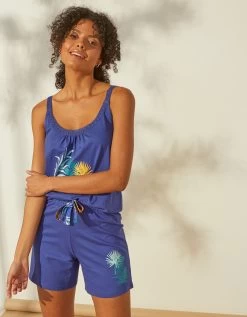 Short De Pyjama En Coton - Uni Tropical 10 Short De Pyjama En Coton - Uni Tropical -Lingerie Séries Magasin 703743 C01 zoomx vue5