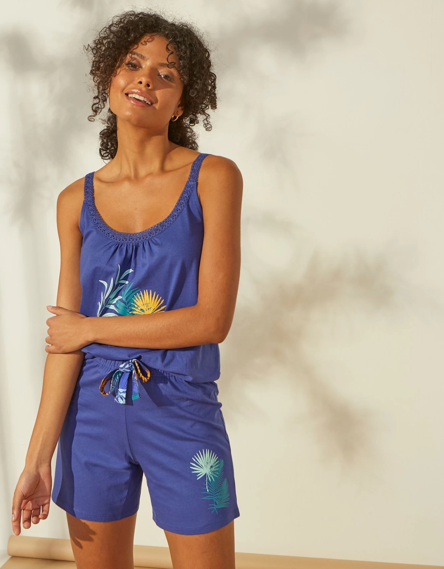 Short De Pyjama En Coton - Uni Tropical 5 Short De Pyjama En Coton - Uni Tropical – Image 5