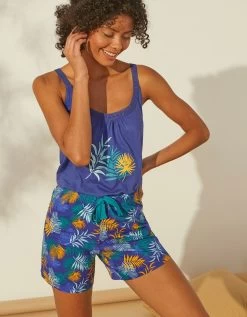 Short De Pyjama En Coton - Imprimé Tropical 10 Short De Pyjama En Coton - Imprimé Tropical -Lingerie Séries Magasin 703744 C00 zoomx vue5