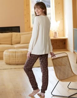 Pyjama Motif "chat" Manches Longues Volantées 9 Pyjama Motif "chat" Manches Longues Volantées -Lingerie Séries Magasin 703781 C01 zoomx vue5