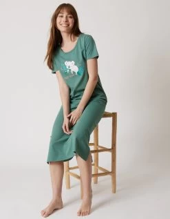 Chemise De Nuit Longue À Manches Courtes Imprimé Koala -Lingerie Séries Magasin 703805 C01 zoomx vue4