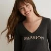 Tee-shirt Pyjama Manches Longues Imprimé "passion Cocooning"