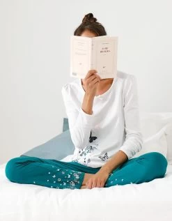 Tee-shirt Imprimé Placé Bucolique - Manches Longues -Lingerie Séries Magasin 703843 C00 zoomx vue6