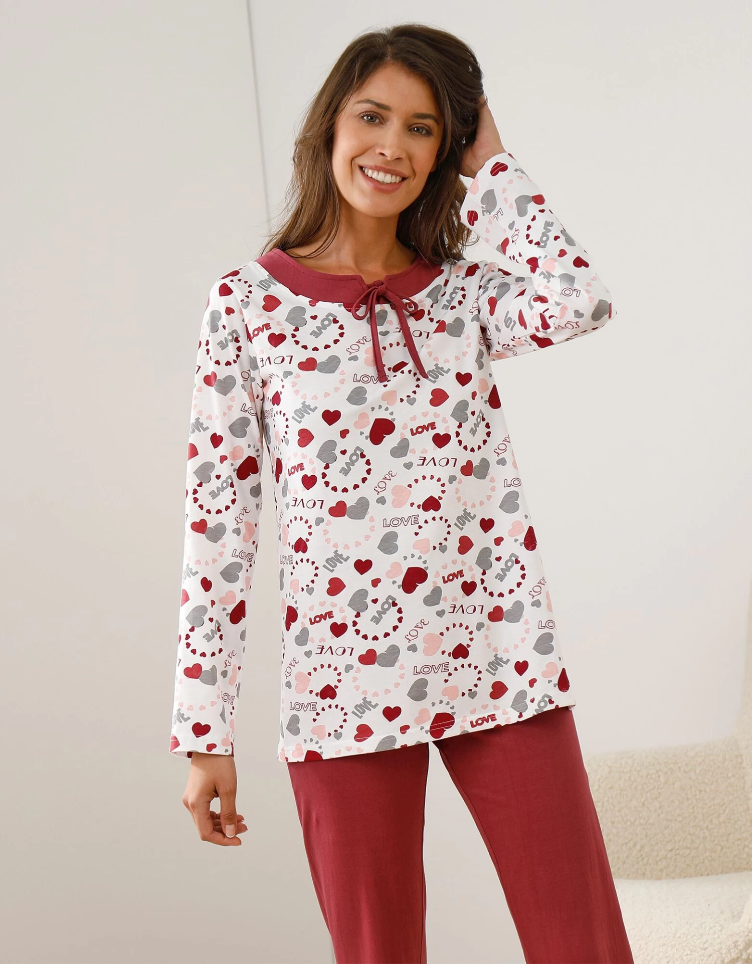 Pyjama Femme Imprimé "coeurs" 4 Pyjama Femme Imprimé "coeurs" – Image 4