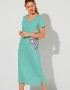 Chemise De Nuit Longue Imprimé Rosaces