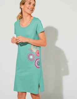 Chemise De Nuit Courte Imprimé Rosaces -Lingerie Séries Magasin 703924 C02 zoomx vue3