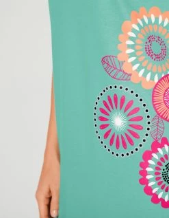 Chemise De Nuit Courte Imprimé Rosaces -Lingerie Séries Magasin 703924 C02 zoomx vue4