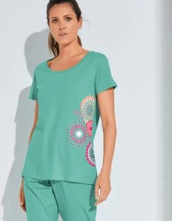 Pyjacourt Imprimé Rosaces - Coton Jersey -Lingerie Séries Magasin 703927 C02 zoomx vue6