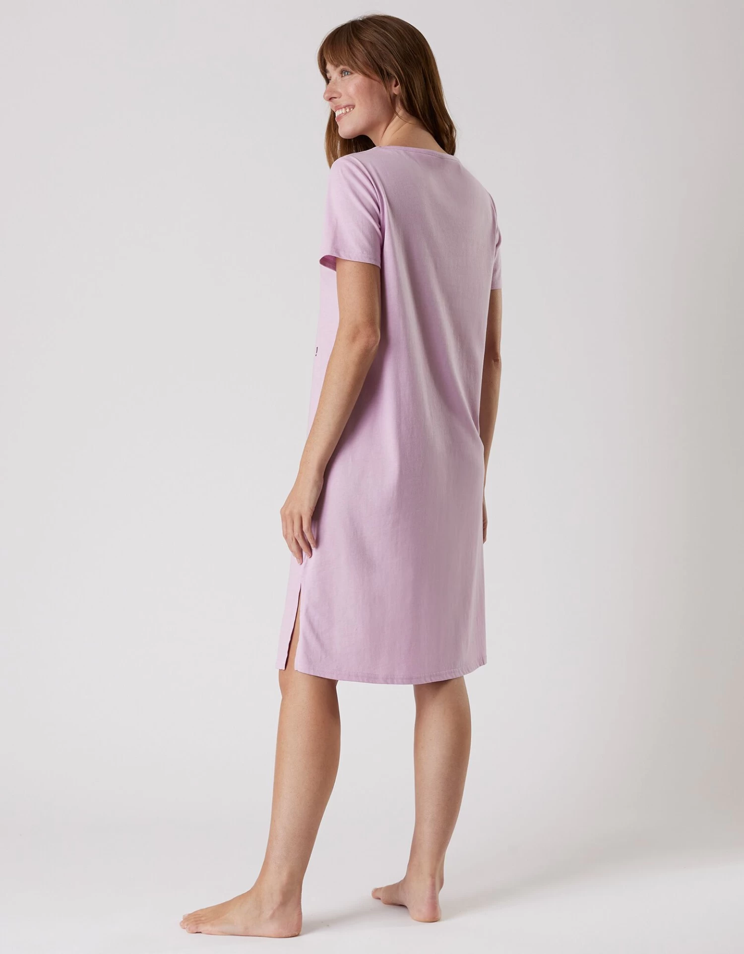 Chemise De Nuit Courte Manches Courtes – Imprimé "Chat" 2 Chemise De Nuit Courte Manches Courtes – Imprimé "Chat" – Image 2