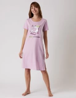 Chemise De Nuit Courte Manches Courtes – Imprimé "Chat" 7 Chemise De Nuit Courte Manches Courtes – Imprimé "Chat" -Lingerie Séries Magasin 703987 C01 zoomx vue3