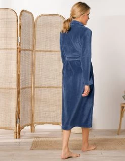 Peignoir Polaire Toucher Peluche Manches Longues, Longueur 115 Cm -Lingerie Séries Magasin 704398 C07 zoomx vue3