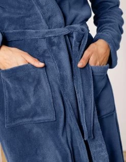 Peignoir Polaire Toucher Peluche Manches Longues, Longueur 115 Cm -Lingerie Séries Magasin 704398 C07 zoomx vue4