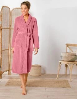 Peignoir Polaire Toucher Peluche Manches Longues, Longueur 115 Cm -Lingerie Séries Magasin 704398 C09 zoomx vue5