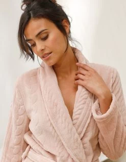 Peignoir Court Texturé En Polaire Peluche 11 Peignoir Court Texturé En Polaire Peluche -Lingerie Séries Magasin 704504 C01 zoomx vue6