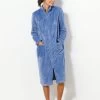 Robe De Chambre Zippée Polaire Texturé