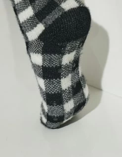 Chaussons-chaussettes Fourrés Antidérapants - Carreaux -Lingerie Séries Magasin 705356 C01 zoomx vue2
