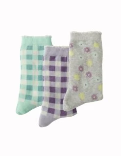 Chaussette Fantaisie Motif "carreaux" Assortis - Lot De 3 Paires 5 Chaussette Fantaisie Motif "carreaux" Assortis - Lot De 3 Paires -Lingerie Séries Magasin 705370 C01 zoomx vue3