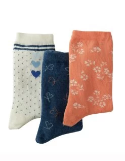 Chaussette Fantaisie Motif "coeurs"assortis - Lot De 3 Paires -Lingerie Séries Magasin 705371 C01 zoomx vue3