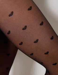 Collants Motif "coeurs" - Lot De 2 -Lingerie Séries Magasin 705374 C01 zoomx vue3